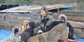 Hayvan hakları için çöplükte açlık grevi yapıyor