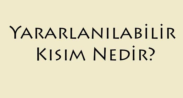 Yararlanılabilir Kısım Nedir?