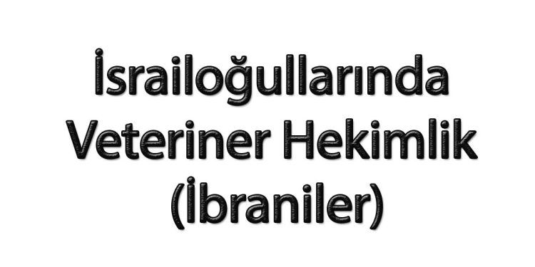 İsrailoğullarında Veteriner Hekimlik (İbraniler)